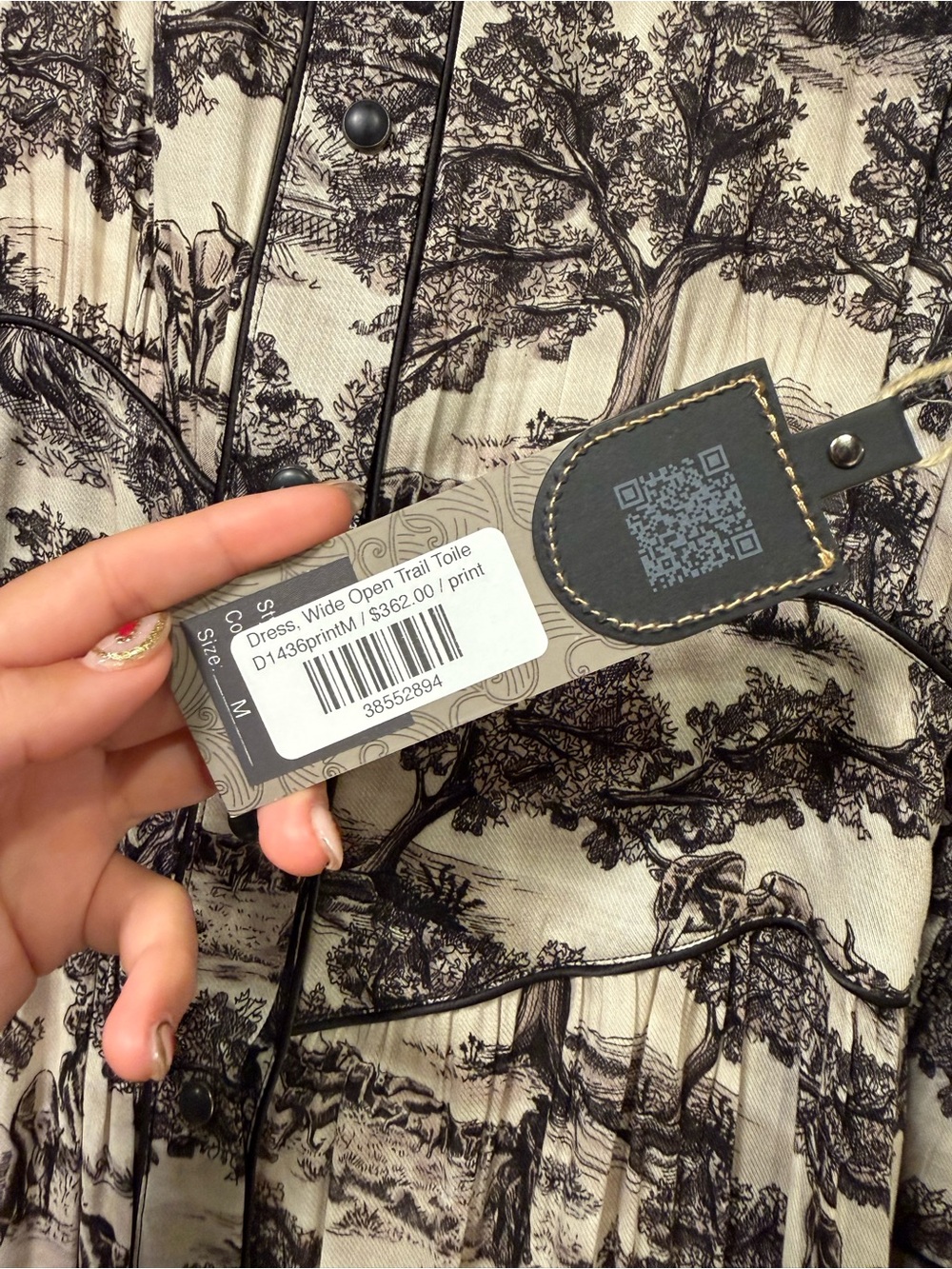 Double D Ranch Black & Cream Scenic Print Maxi Shirt Dress - Picture 2 of 3